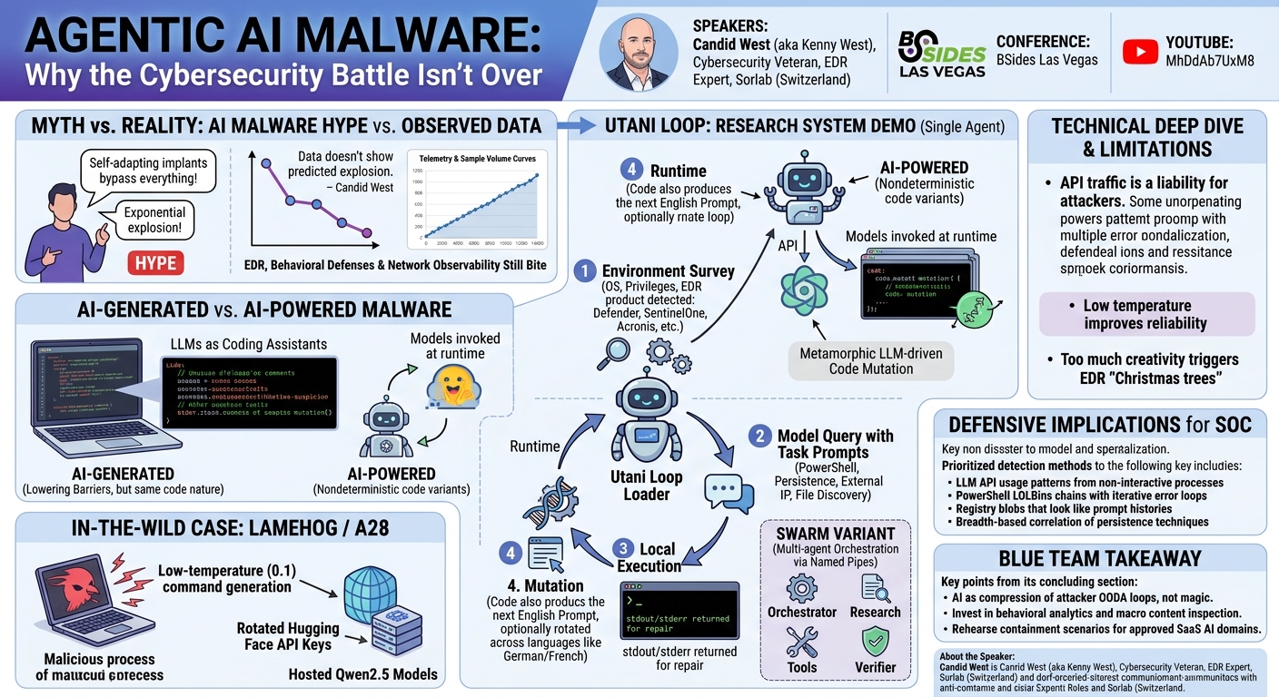Visual summary for Agentic AI Malware: Why the Cybersecurity Battle Isn’t Over by Candid Wuest