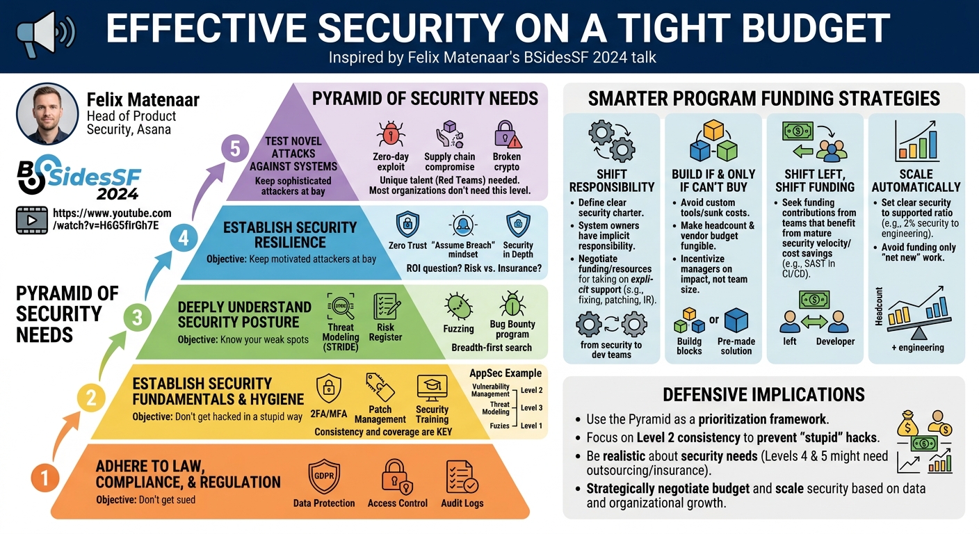 Visual summary for Effective security on a tight budget by Felix Matenaar