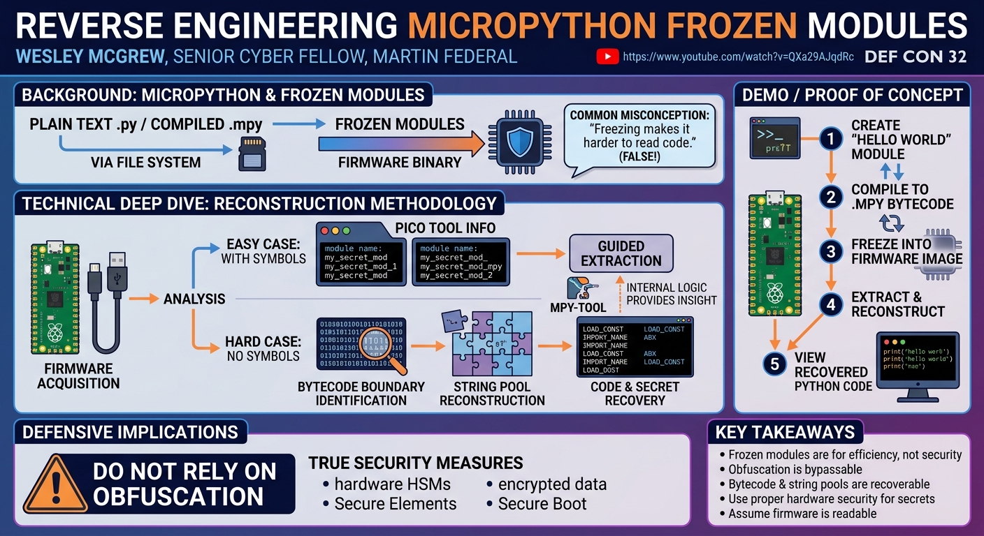 Visual summary for Reverse Engineering MicroPython Frozen Modules by Wesley McGrew